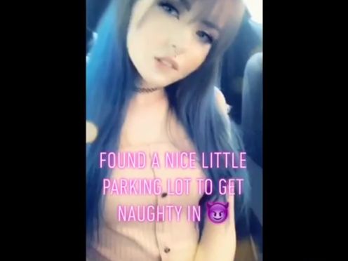 Ashleybtv getting off in the parking lot